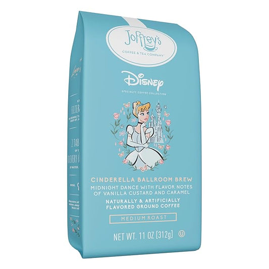 Joffrey's Coffee - Disney Cinderella Ballroom Brew | Vanilla Custard and Caramel Coffee, Medium Roast (Ground, 11oz)