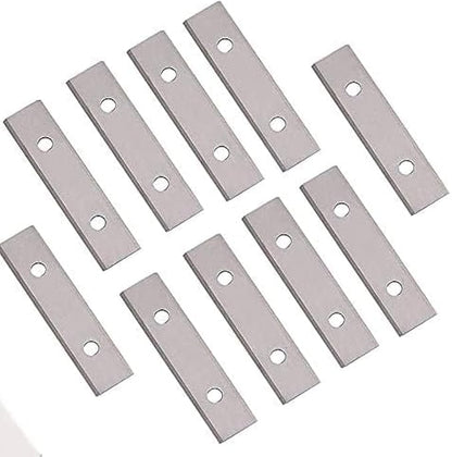 2.38"(60mm) Paint Scraper Carbide Blades Double-Edged Reversible Replacement Blade 2-3/8"(60X12X1.5mm) Fits Most equivalent General purpose Hand-Held Scrapers,10pcs By LU&MN