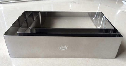 NEWLINE NY Stainless Steel Cake Mousse Ring Molding Forming (Rectangular Cake Pastry Rings)