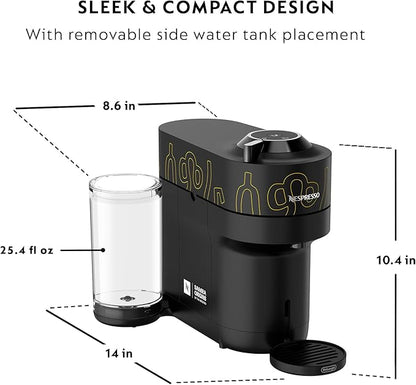Nespresso Vertuo Pop+ Coffee and Espresso Maker by De'Longhi, Samra Origins by The Weeknd Vertuo Buna Yellow