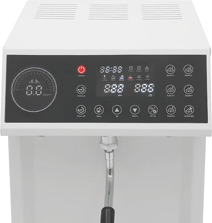 Commercial Milk Frother, 8L Automatic Milk Foam Machine Electric Steam Milk Frothing Machine Coffee Milk Foam Machine Steamer with LED Display for Tea Coffee Shop