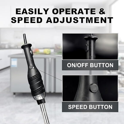VONCI 280W Commercial Immersion Blender, Light Duty Hand Blender with Variable Speed 6000-20000RPM, Handheld Stick Mixer with 9.5" Detachable Shaft, Professional Blender for Restaurant Kitchen.