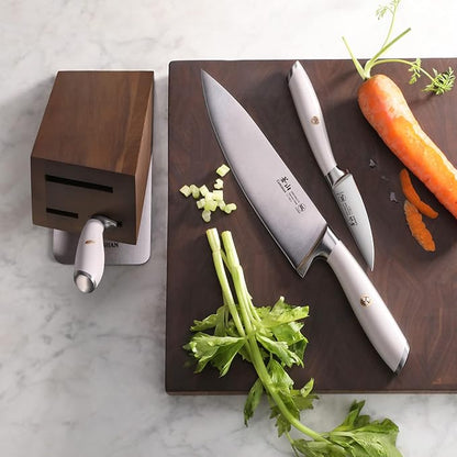 Cangshan L1 Series 4-Piece HUA Knife Block Set, Forged German Steel, White, 1026986
