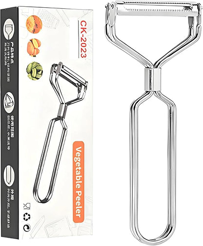 Best Vegetable Carrot Potato Peelers for Kitchen, Just Like Mom's old steel Fruits Peeler (Double Blade)