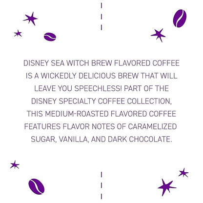 Joffrey's Sea Witch Brew - Disney Flavored Coffee, Notes of Caramelized Sugar, Dark Chocolate, Vanilla, Medium Roast, Brew or French Press (Ground, 11oz)