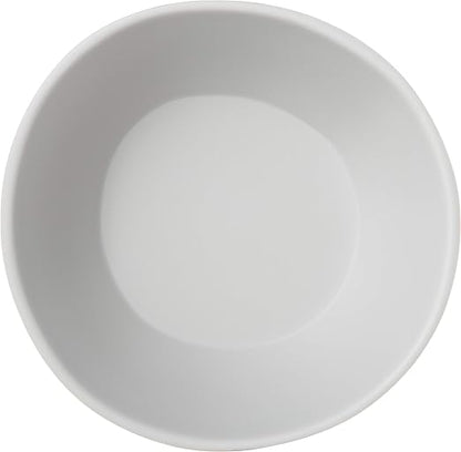 Carlisle FoodService Products Ridge Reusable Plastic Bowl for Home and Restaurant, Melamine, 22 Ounces, Cement, (Pack of 12)