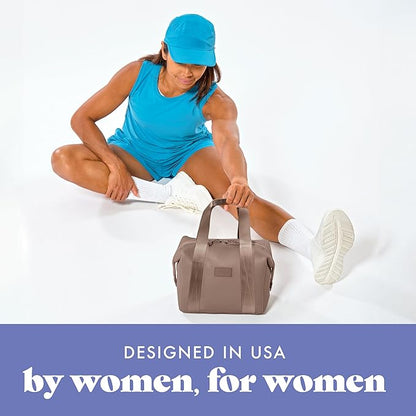Fit & Fresh Remi Neoprene Lunch Bag For Women - Meal Prep Kit with Containers & XL Ice Pack, Self Insulating Neoprene-like Material, Machine Washable Lunch Bag, Tear-Resistant, Stain-Resistant, Taupe