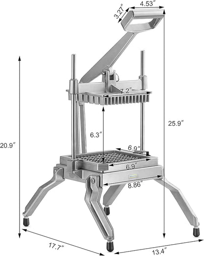 New Star Foodservice 1029055 Extra Heavy Duty Aluminum Frame Vegetable Slicer Lettuce Cutter