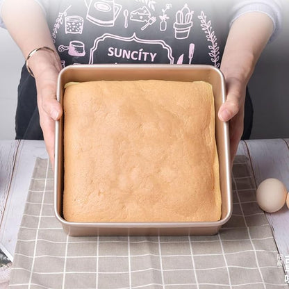Baking Sheet Pans,2 Pack Nonstick Baking Sheet Pans,Cookie Sheet, Brownie Pan, Bread Pan for Toaster Oven, Small Baking Tray,Bakeware for Cakes, Cookies & Breads (8 Inches)