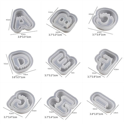 26 Pack Small Matte Letter Mold Set - Alphabet, Animal & Clay Molds for Resin Casting, Candle Making & Home Decor