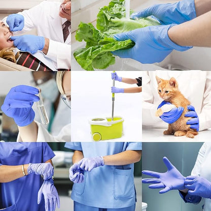 Nitrile Food Safe Disposable Medical Gloves Latex Free Powder Free for Food Prep Cooking Cleaning Exam 3mil