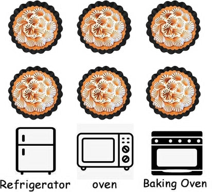 Tart Pans 4 Inch with Removable Bottom Fluted Pie Tart Pans, Round Non-Stick Pan Quiche Pan, for Baking Pizza Mousse Cakes, Christmas Dessert