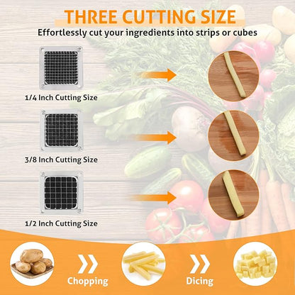 WICHEMI Replacement Chopper Blade 1/4" Blade Commercial Vegetable Chopper Stainless Steel Onion Chopper Dicer Blades and Pusher Block for Tomato Dicer French Fry Cutter (2 Pack)