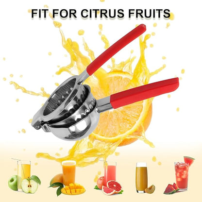 Lemon Squeezer Stainless Steel, NomadSphere Heavy Duty Large Squeezer Bowl, Manual Citrus Press Juicer and Lime Squeezer, Filter Mesh Design, 2 in 1 Store Juice, with Zester Tool & Cleaning Brush
