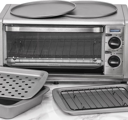 Ovenstuff Personal Size Nonstick Toaster Oven Baking Pan Set, 6 Piece Set