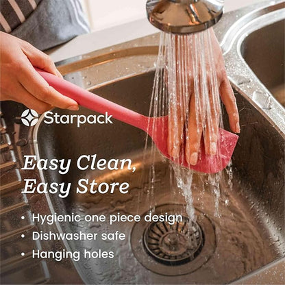 Starpack 'Scrape & Stir' Silicone Spatula (8 Inch) - Heat Resistant Spatulas Set 600°F - Food Grade Kitchen Spatulas - Nonstick Baking and Cooking Spatula - LFGB Grade Rubber Utensil Set