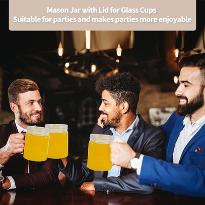 2 Pack Large Mason Jars Wide Mouth,74 oz Airtight Glass Jars with Lids, Food Storage Canisters for Fridge, Glass Canisters for Candy,Pickles, Sugar, Flour, Cookies, DIY Decor & Party Favors