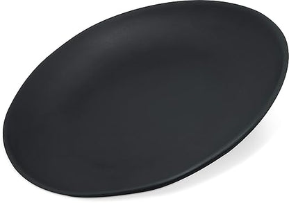 Carlisle FoodService Products Ridge Reusable Plate Salad Plate, Rimless Plate for Home and Restaurant, Melamine, 9 Inches, Slate