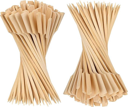 Bamboo Skewers 12 Inch,200 PCS Cocktail Skewers, Wooden Skewers for Appetizers，BBQ，Fruit Kabobs，Sandwich，Drink.…