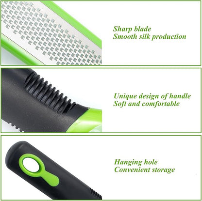 Zester Grater Set of 2, Cheese Grater for Kitchen Lemon Zester Tool Garlic Grater Ginger Grater, Kitchenaid Food Grater with Handle Handheld, Sharp Stainless Steel Blade with Protective Cover