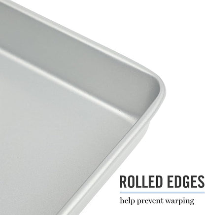 Martha Stewart Gallen 9 Inch Square Nonstick Carbon Steel Cake Pan - Silver