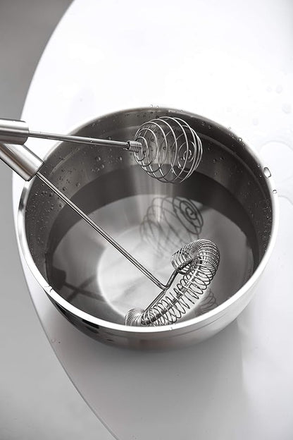 Whisk,Spiral Whisks Egg Beater for Blending Mixing Stirring, Non-Stick Stainless Steel Whisk,11.2 inch
