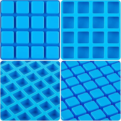 JOERSH Square Candy Molds Silicone Molds for Hard Candy, Gummy, Caramels, Chocolate, Ganache, Ice Cubes, 252 Cavity