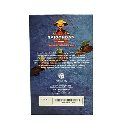 Pour Over Vietnamese Coffee – Saigondan Mindful | Dark Roast | Robusta & Arabica Blend | Instant Specialty Coffee | Small Batch Roasted | Direct Trade | 18 Sachets