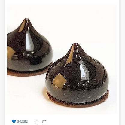 OCPO KITCHEN Silicone Molds for Baking Mousse Cake, French Dessert Mold for Pastry Chocolate, Cupcake, Ice Cream Mould, Cake Decoration Mold, 3D Water Drop Shape (6-Cavity)