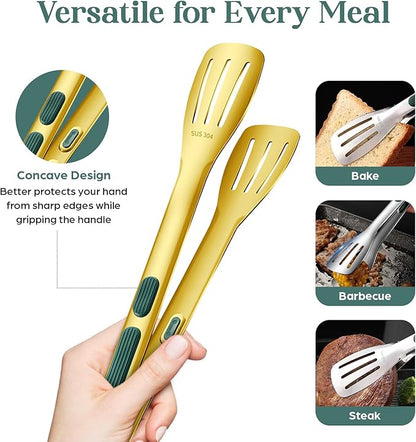 | Kitchen Tongs | 11.2-inch Tongs for cooking | Pack of 2.