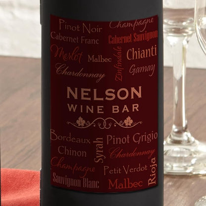 Let's Make Memories Personalized 5 Piece Tool Set - Wine Talk - Wine Bottle Opener - Unique Bar Accessories - Bottle-Shaped Holder - Personalize with Name