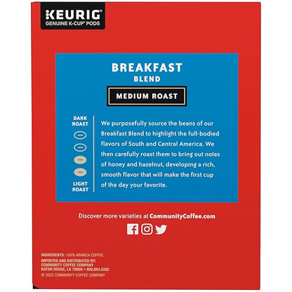 Community Coffee Breakfast Blend Medium Roast Single-Serve Keurig K-Cup Pods 48 Count (Pack of 1)