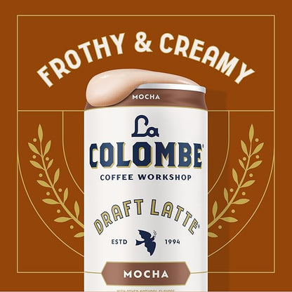 La Colombe Coffee, Mocha Draft Latte, 11 fl oz Cans (Pack of 12), Coffeehouse Quality Cold Brew, Specialty Grade Coffee Beans, Ready-to-Drink On-the-Go