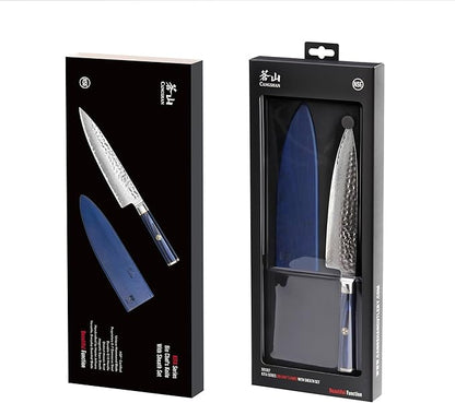 Cangshan KITA Series 8-Inch Chef's Knife with Sheath, High Carbon X-7 Damascus Steel, 501387