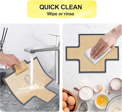2 Pcs Thickened Silicone Bread loaf pan liners for baking bread 9x5，Silicone Baking Mat for 9x5 Inch Loaf Pan, Nonstick & Reusable, Easy to Clean, High-Temp Resistant (Black and Gray)
