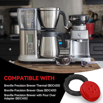 Shower Head Ring and Seal Compatible with Breville Coffee Maker BDC450, BDC400, BDC455, for Espresso Machines & Drip Coffee Makers, Shower Ring Replacement Parts Accessories Kit