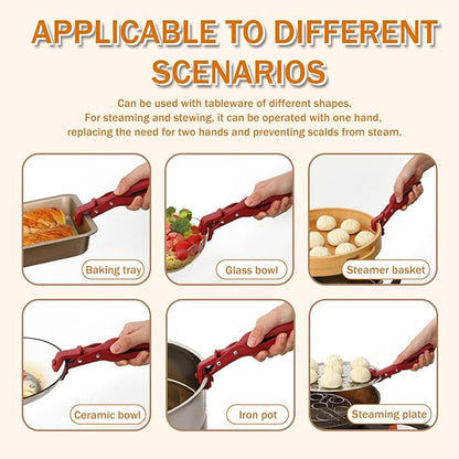 Hot Plate Grippers, 2026 New Anti-Scald Bowl Clip, Hot Plate Gripper Lifters Tongs, Kitchen Silicone Anti Slip Clip for Bowls,Pans,Dishes, Kitchen Gadget