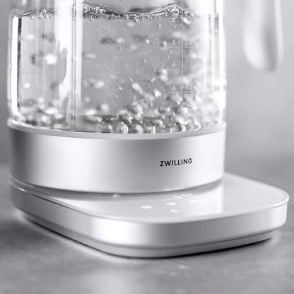 ZWILLING Enfinigy Glass Kettle, Tea Kettle, Silver