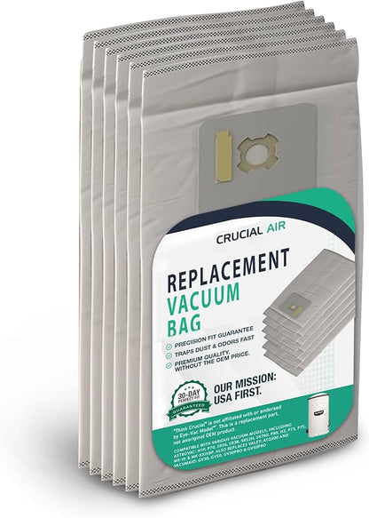 6 Valet & VacuMaid Vacuum Bags Compatible with AstroVac, Part # HPB2HPK & HPB2H, Fits Models: H1P, P70, SR36, SR38, SR52H, ATQ300, GV30, GV50, GV30PRO & GV50PRO - by Think Crucial (6 Pack)