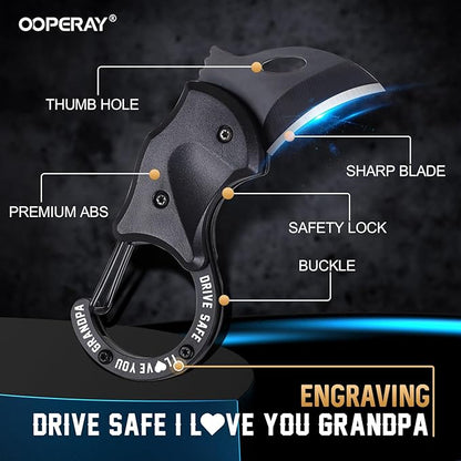 Gifts for Grandpa Fathers Day, Fathers Day Grandpa Gifts, EDC Box Cutter for Camping Hiking Fishing, Birthday Gift Ideas, EDC Tool Gift from Grandkids