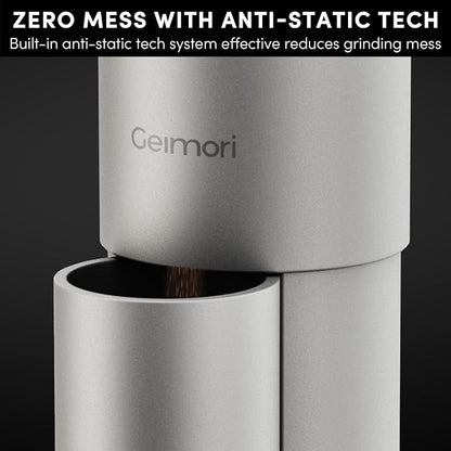 wirsh Burr Coffee Grinder, Single Dose Coffee Grinder T38 Plus with Anti-Static Tech and Stepless Grind Settings from Fine to Coarse for Espresso,Drip,French Press,Home&Travel Use