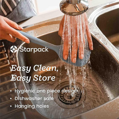 Starpack 'Whip it Good' Silicone Whisk for Nonstick Cookware - Non Scratch Whisk Heat Resistant 600°F - Kitchen Whisks for Cooking, Baking & Stirring - Silicone Coated Durable Rubber Egg Whisks