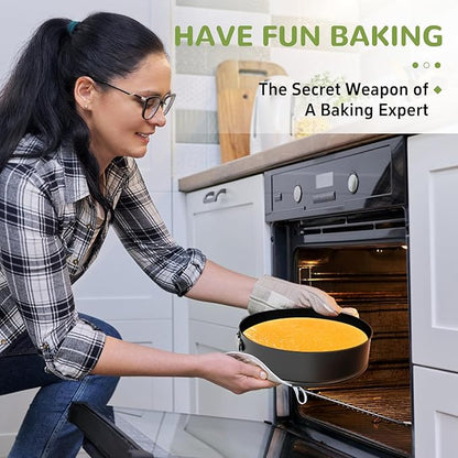 10 Inch Springform Pan with Removable Bottom, Non-stick Round Spring Form Cake Mold Cheesecake Pan For Baking