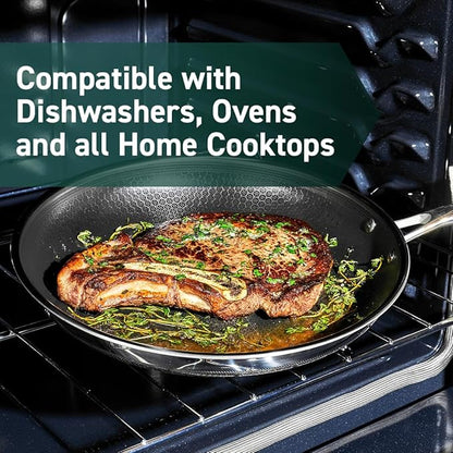 HexClad Hybrid Nonstick 22-Piece Cookware Set, 6Pc Pan Set, 6-Piece Pot Set with 2 Trivets, 10" Wok, 6-Piece Essential Knife Set, and Magnetic Knife Block