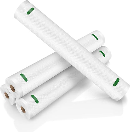 MAGIC SEAL Vacuum Sealer Bags 11”x 16.4' 4 Rolls, Textured Food Storage Bags for Meal Prep & Sous Vide, Commercial Grade BPA Free Seal Rolls, Not Compatible with MAGIC SEAL MS175 Sealers