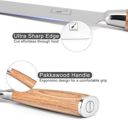 imarku Chef Knife - Pro Kitchen Knife 8 Inch Chef's Knives Japanese SUS440A Stainless Steel Sharp Paring Knife with Ergonomic Handle, Golden handle, Christmas and Thanksgiving Gifts for Men and Women