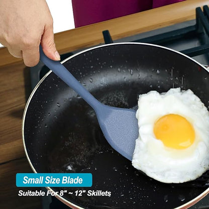 Silicone Spatula Turner Set, High Heat Resistant Spatulas with Seamless One Piece Design, Nonstick Rubber Flippers Utensils for Baking & Cooking,BPA-Free, Starry Blue,11IN