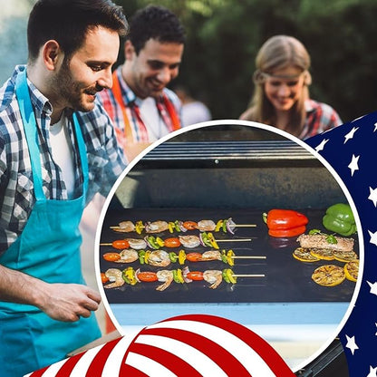 Cooks Innovations MADE IN USA Non-Stick Oven Protector Mat - 2 Heavy Duty Nonstick Oven Rack Liners to Protect Convection, Electric, Gas, & Microwave Ovens - BPA & PFOA Free Heat Resistant Baking Mat