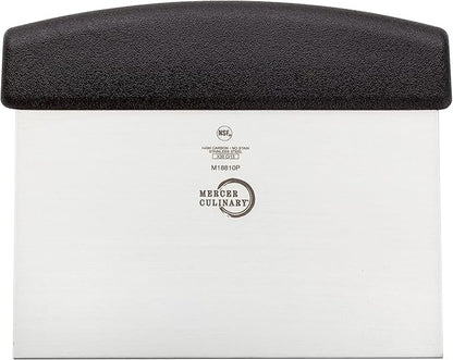 Mercer Culinary Millennia Bench Scraper, 5 7/8 Inch X 3 1/2 Inch Blade, Black Handle