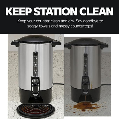 MIMORE Drip Tray - Silicone Coffee Drip Tray for Hamilton 45 Cup and Large Coffee Maker - Drink Dispenser Drip Pan Catcher